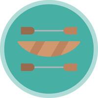 Kayak Flat Multi Circle Icon vector