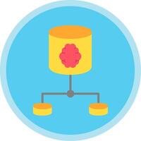 Network Flat Multi Circle Icon vector