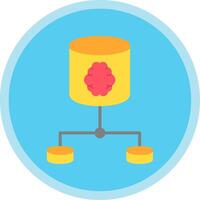 Network Flat Multi Circle Icon vector