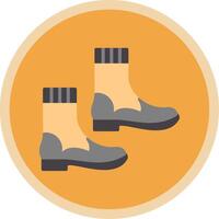 Boots Flat Multi Circle Icon vector