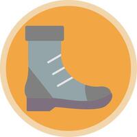 Boot Flat Multi Circle Icon vector