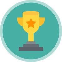 Trophy Flat Multi Circle Icon vector