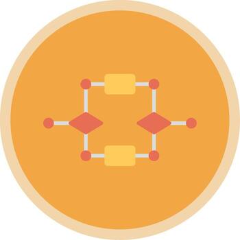 Algorithm Flat Multi Circle Icon vector