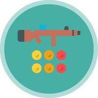 Paintball Flat Multi Circle Icon vector