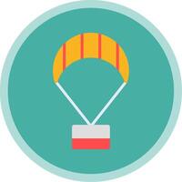 Paragliding Flat Multi Circle Icon vector