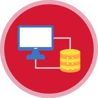 Database Flat Multi Circle Icon vector