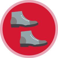 Boots Flat Multi Circle Icon vector