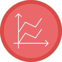 Area Graph Line Multi Circle Icon vector