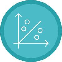 Scatter Graph Line Multi Circle Icon vector