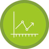 Arrow Chart Line Multi Circle Icon vector