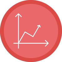 Chart Line Multi Circle Icon vector