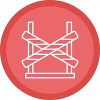Crime Scene Line Multi Circle Icon vector