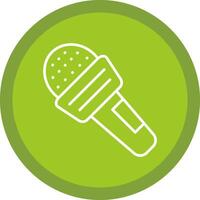 Microphone Line Multi Circle Icon vector