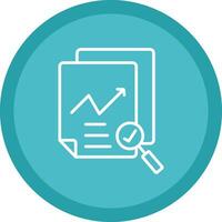 Data Quality Line Multi Circle Icon vector