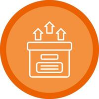 Storage Box Line Multi Circle Icon vector