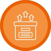 Storage Box Line Multi Circle Icon vector