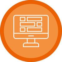 Dashboard Line Multi Circle Icon vector