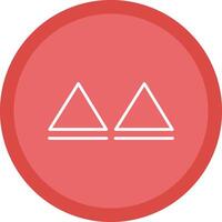 Triangles Line Multi Circle Icon vector