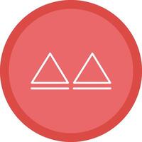 Triangles Line Multi Circle Icon vector