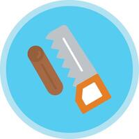 Woodworking Flat Multi Circle Icon vector