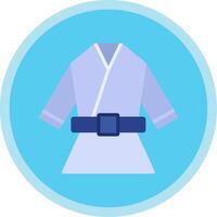 kimono plano multi circulo icono vector