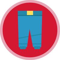 pantalones plano multi circulo icono vector