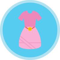 Dress Flat Multi Circle Icon vector