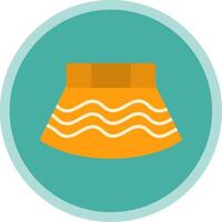 Skirt Flat Multi Circle Icon vector