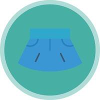 Skirt Flat Multi Circle Icon vector