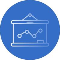 Whiteboard Flat Bubble Icon vector