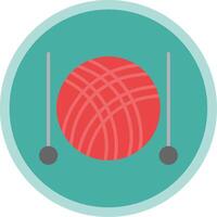 Knitting Flat Multi Circle Icon vector