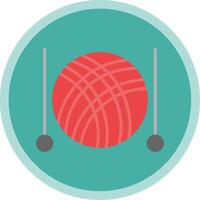 Knitting Flat Multi Circle Icon vector