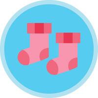 Socks Flat Multi Circle Icon vector