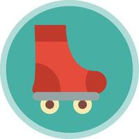 Roller Skate Flat Multi Circle Icon vector