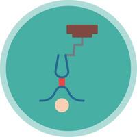 Bungee Jumping Flat Multi Circle Icon vector