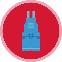 Dungarees Flat Multi Circle Icon vector