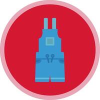 Dungarees Flat Multi Circle Icon vector