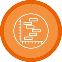 Gnatt Chart Line Multi Circle Icon vector