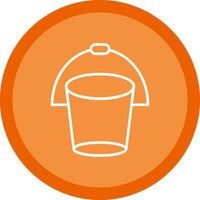 Bucket Line Multi Circle Icon vector