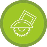 Power Saw Line Multi Circle Icon vector