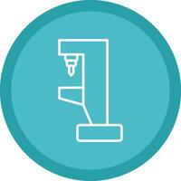 Drilling Machine Line Multi Circle Icon vector