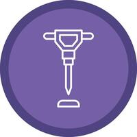 Hand Saw Line Multi Circle Icon vector