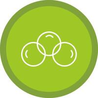 Overlapping Circles Line Multi Circle Icon vector