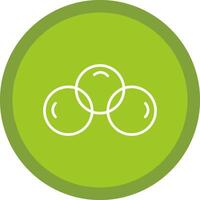 Overlapping Circles Line Multi Circle Icon vector