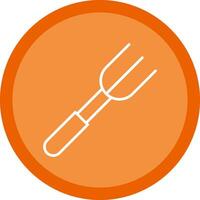 Fork Line Multi Circle Icon vector