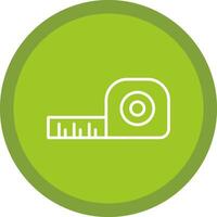 Tape Measure Line Multi Circle Icon vector