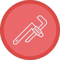 Pipe Wrench Line Multi Circle Icon vector