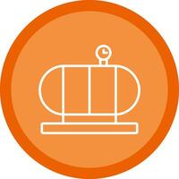 Pressure Vessel Line Multi Circle Icon vector