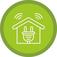 Smart Home Line Multi Circle Icon vector