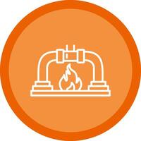 Gas PipeLine Multi Circle Line Multi Circle Icon vector
